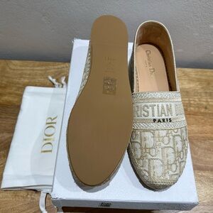 NEW Dior Granville Espadrille Gold